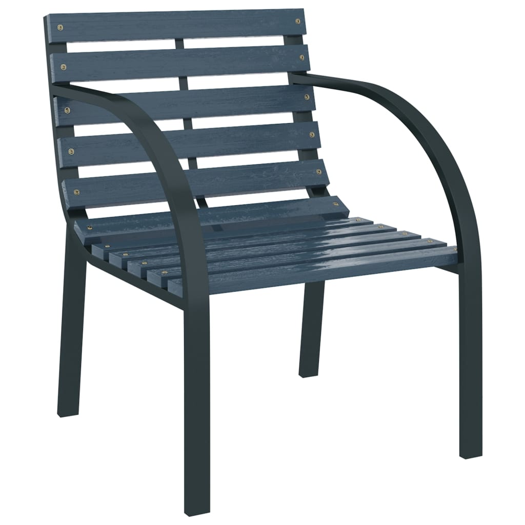 Patio Chairs 2 pcs Gray Wood