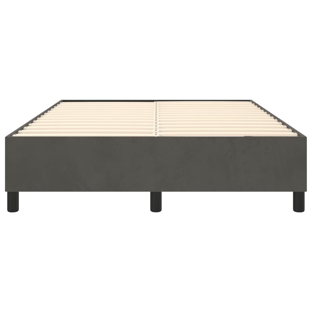 Bed Frame without Mattress Dark Gray Queen Velvet (US/AU Only)