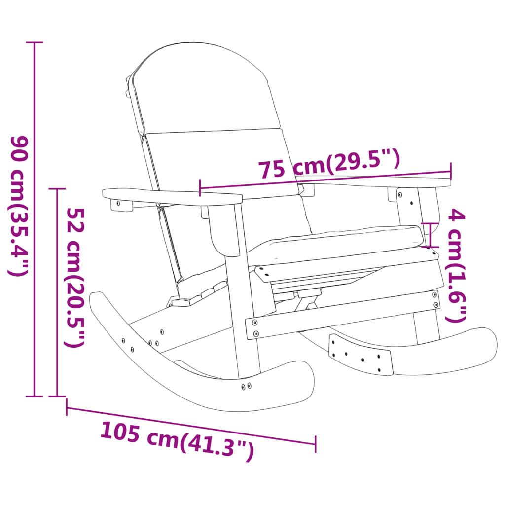 3 Piece Adirondack Patio Lounge Set Solid Wood Acacia