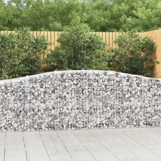 Arched Gabion Baskets 20 pcs 157.5"x19.7"x31.5"/39.4" Galvanized Iron