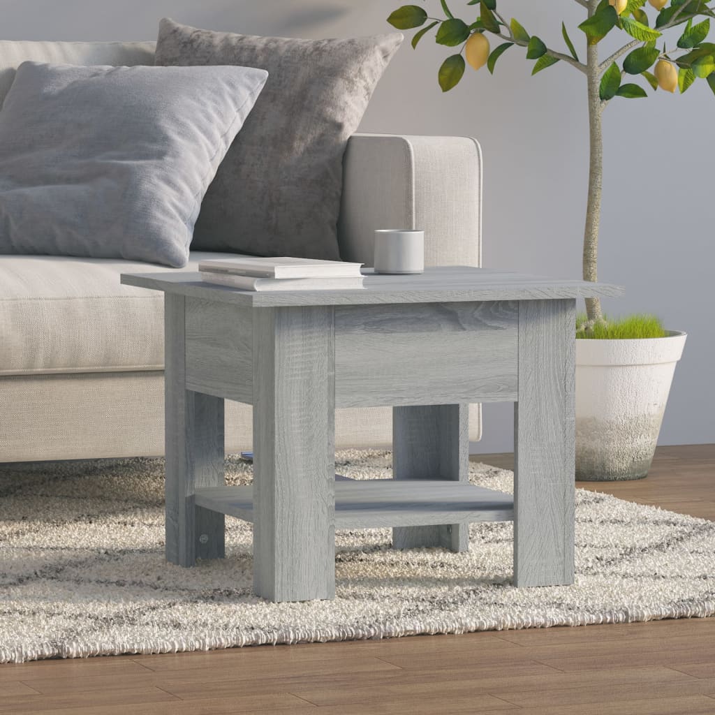 Coffee Table Gray Sonoma 21.7"x21.7"x16.5" Engineered Wood