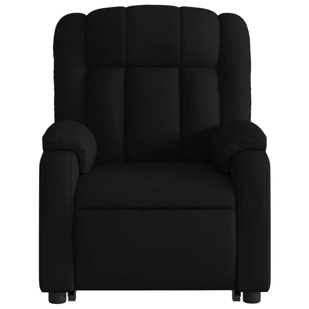 Electric Stand up Massage Recliner Chair Black Fabric