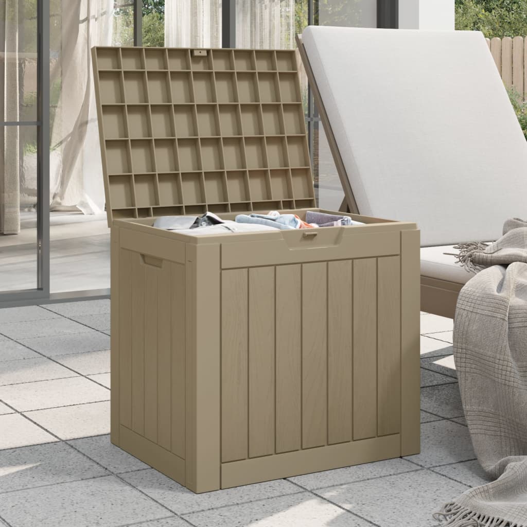 Patio Storage Box Gray 21.9"x16.9"x20.9" Polypropylene