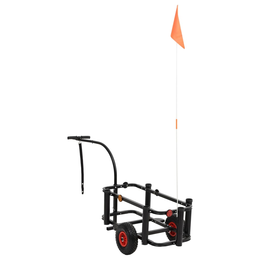 Fishing Trolley Black Steel