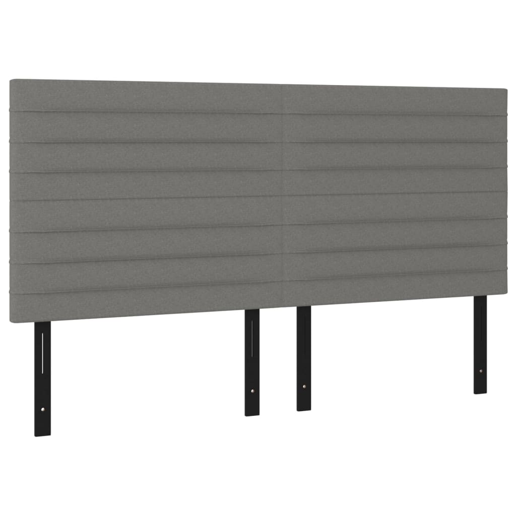 Headboards 4 pcs Dark Gray 39.4"x2"x30.7"/34.6" Fabric