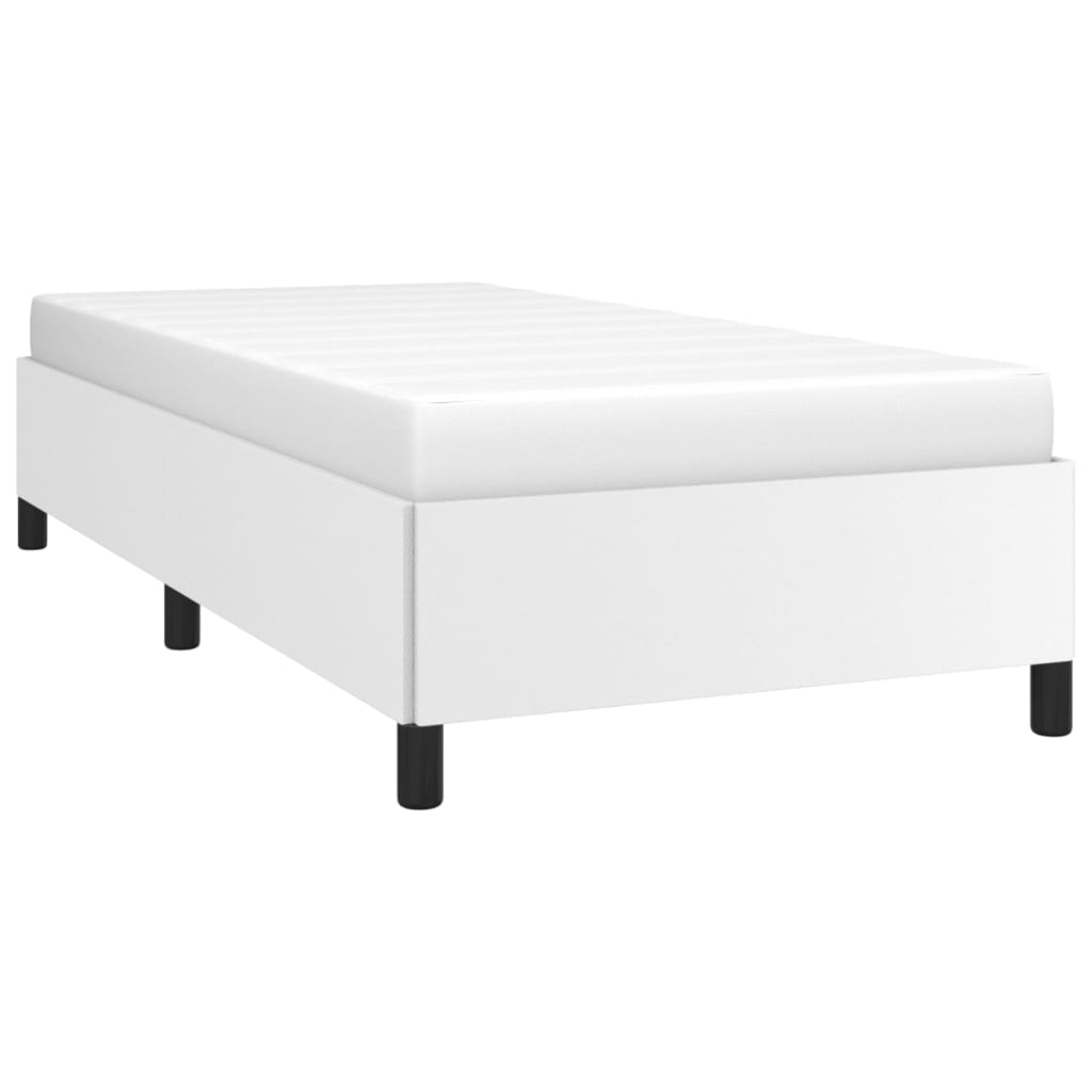 Bed Frame without Mattress White 39.4"x79.9" Twin XL Faux Leather