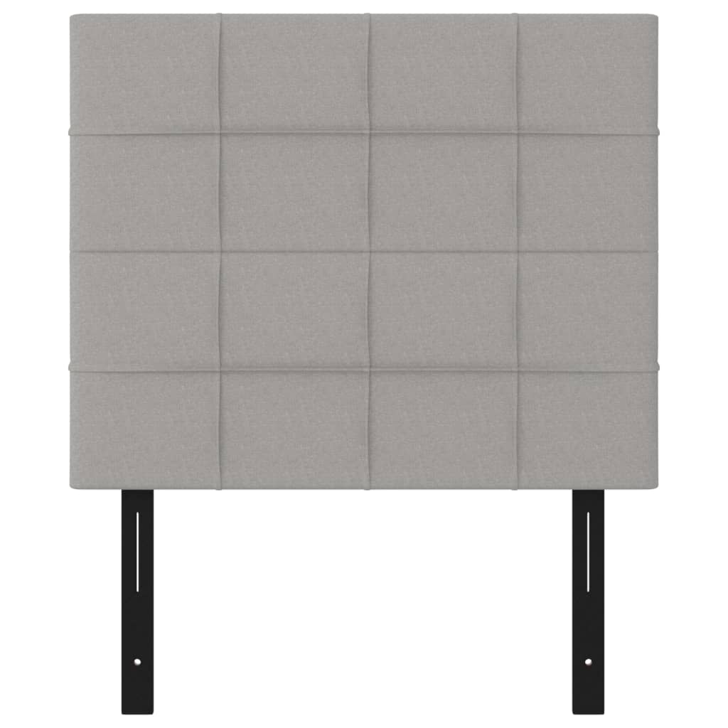 Headboards 2 pcs Light Gray 39.4"x2"x30.7"/34.6" Fabric