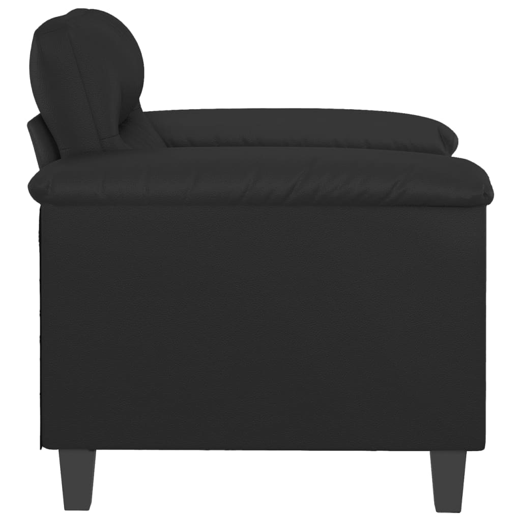 Sofa Chair Black 23.6" Faux Leather