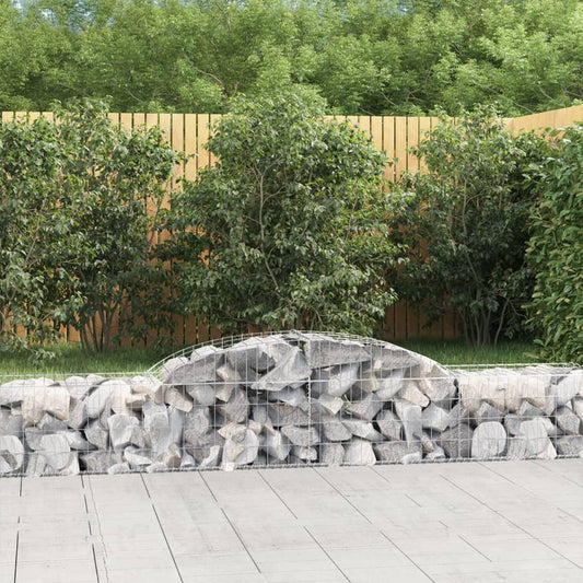 Arched Gabion Baskets 13 pcs 118.1"x19.7"x15.7"/23.6" Galvanized Iron