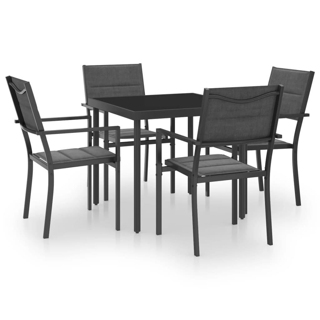 5 Piece Patio Dining Set Steel