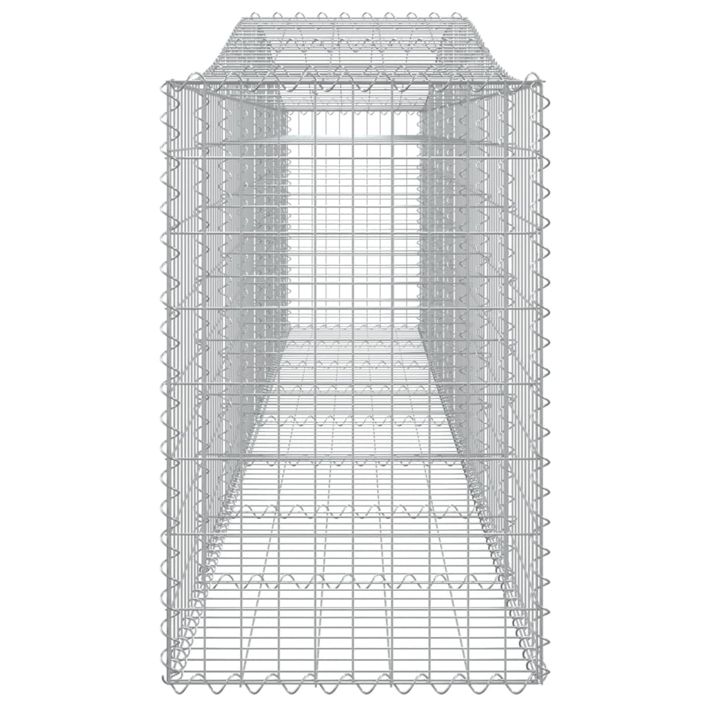 Arched Gabion Baskets 9 pcs 157.5"x19.7"x31.5"/39.4" Galvanized Iron