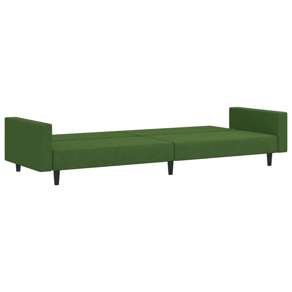 2-Seater Sofa Bed Dark Green Velvet