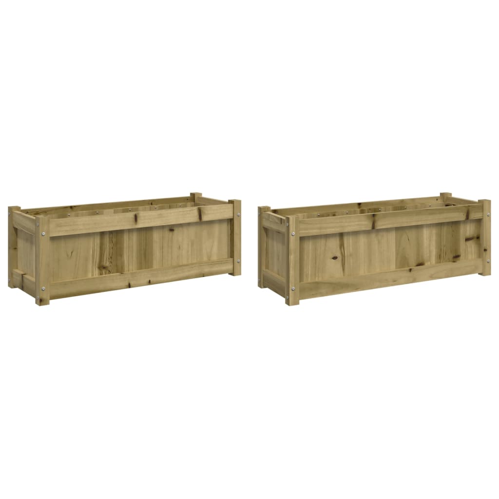 Garden Planters 2 pcs Impregnated Wood Pine