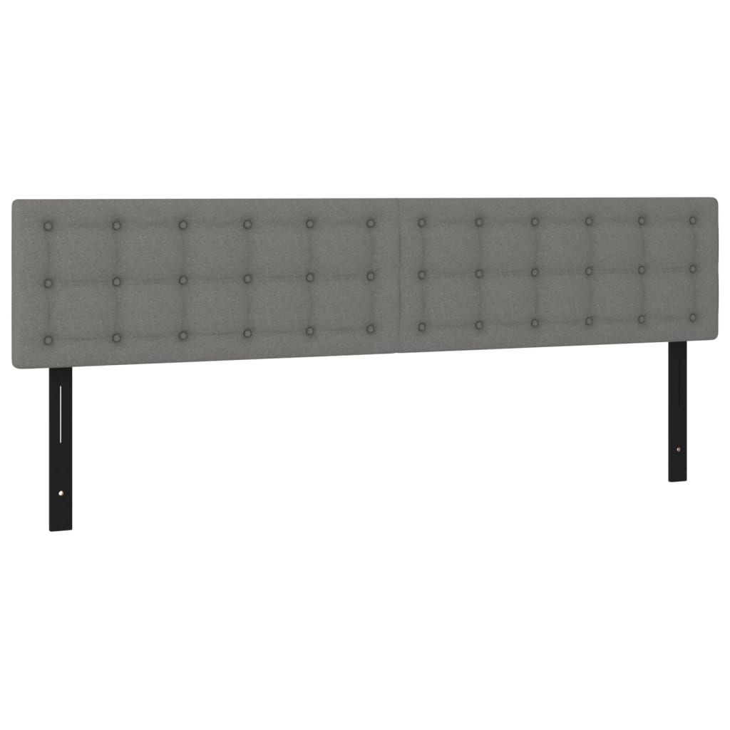 Headboards 2 pcs Dark Gray 31.5"x2"x30.7"/34.6" Fabric