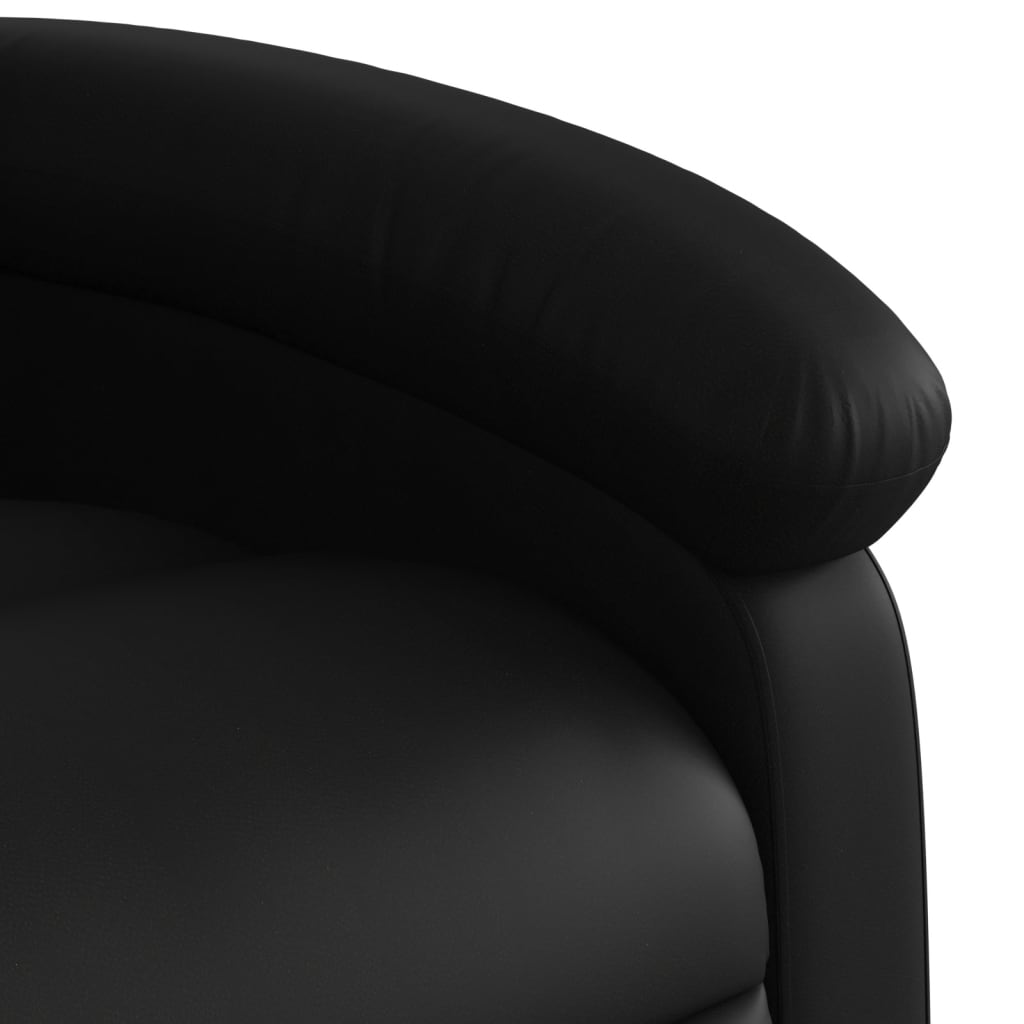 Electric Recliner Chair Black Faux Leather