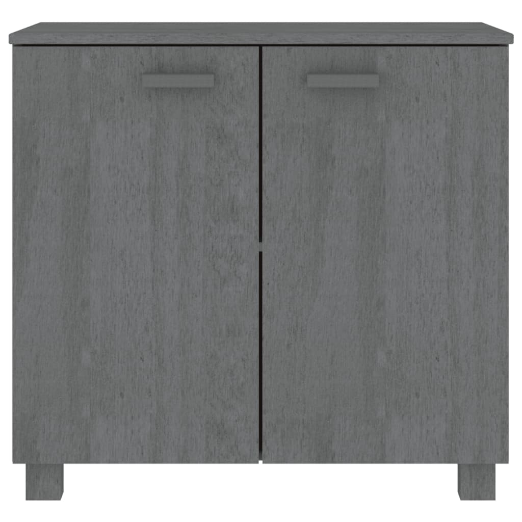 Sideboard HAMAR Dark Gray 33.5"x13.8"x31.5" Solid Wood Pine