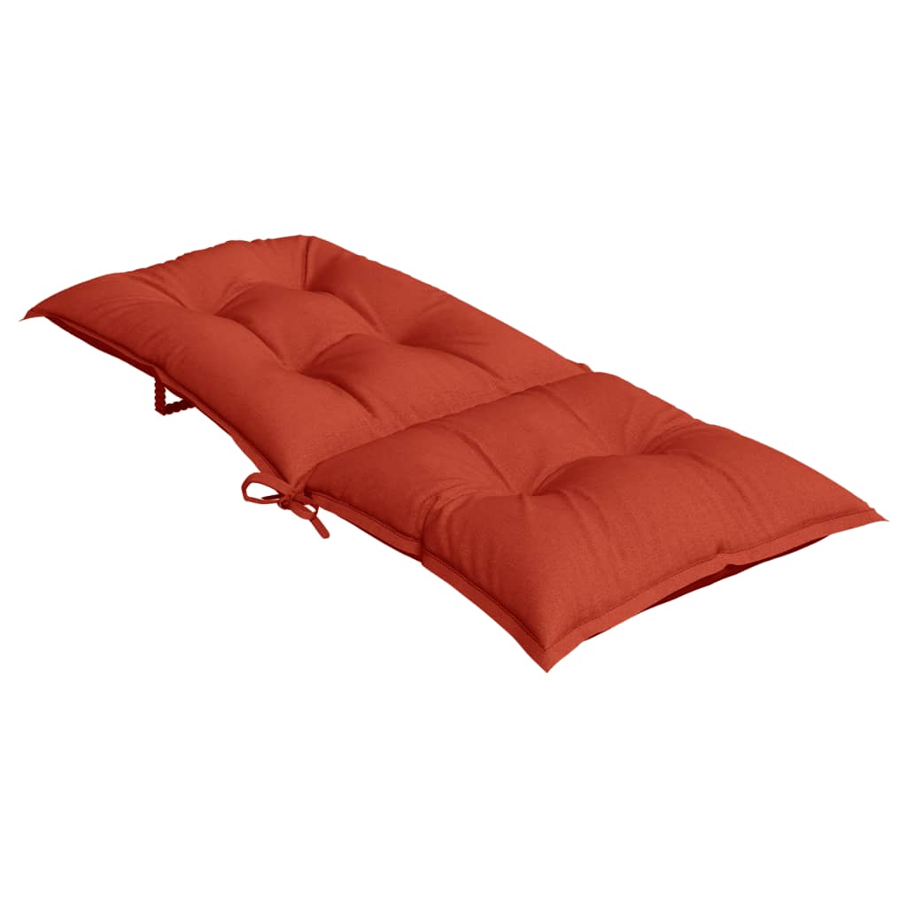 Highback Chair Cushions 4 pcs Melange Red 47.2"x19.7"x2.8" Fabric