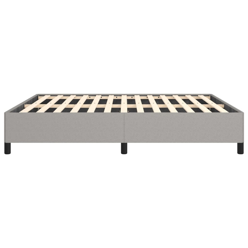 Bed Frame without Mattress Light Gray California King Fabric