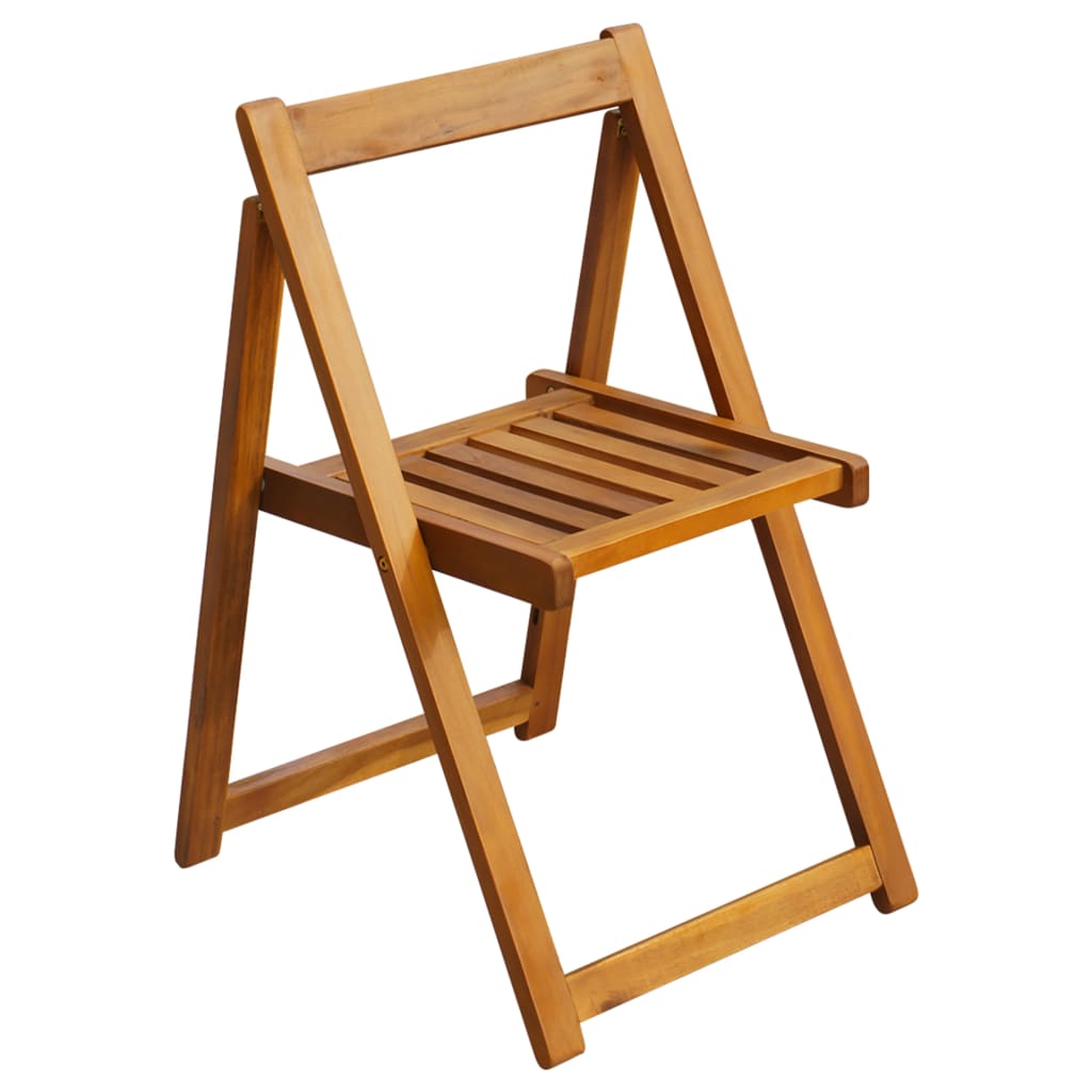 Folding Patio Chairs 2 pcs Solid Acacia Wood