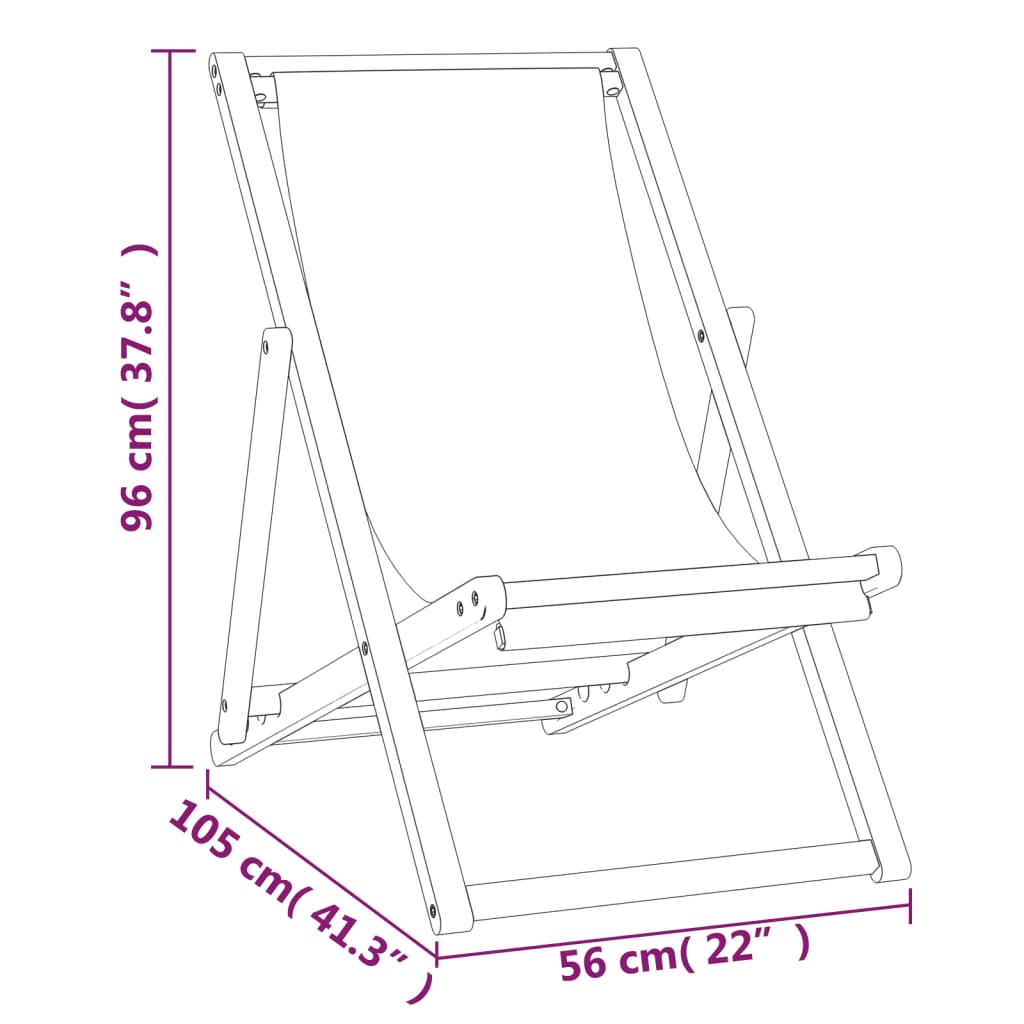 Deck Chair Teak 22.1"x41.3"x37.8" Blue