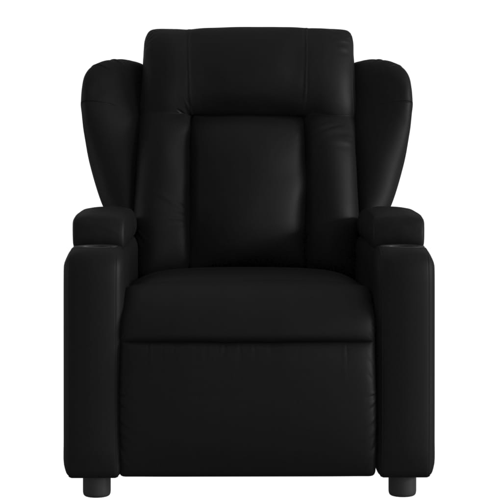 Massage Recliner Chair Black Faux Leather