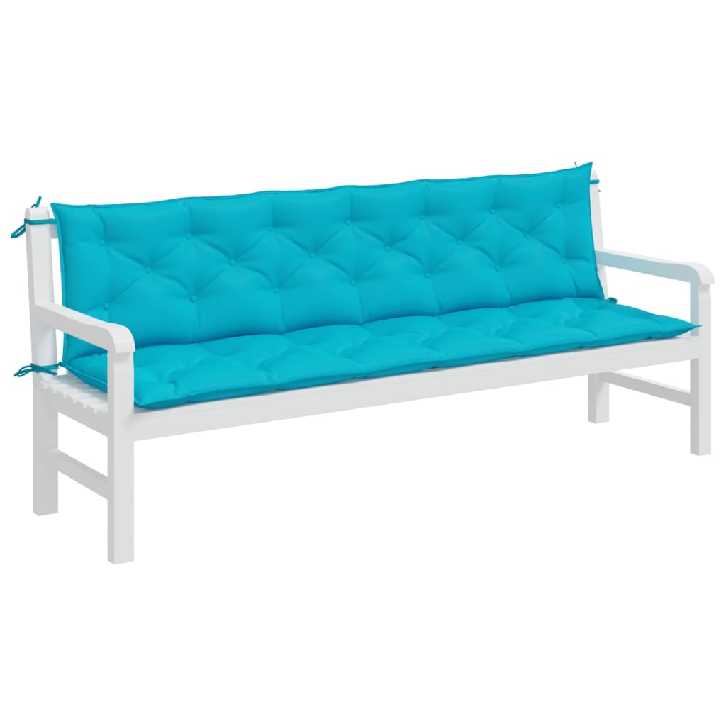 Garden Bench Cushions 2pcs Turquoise 78.7"x19.7"x2.8" Fabric