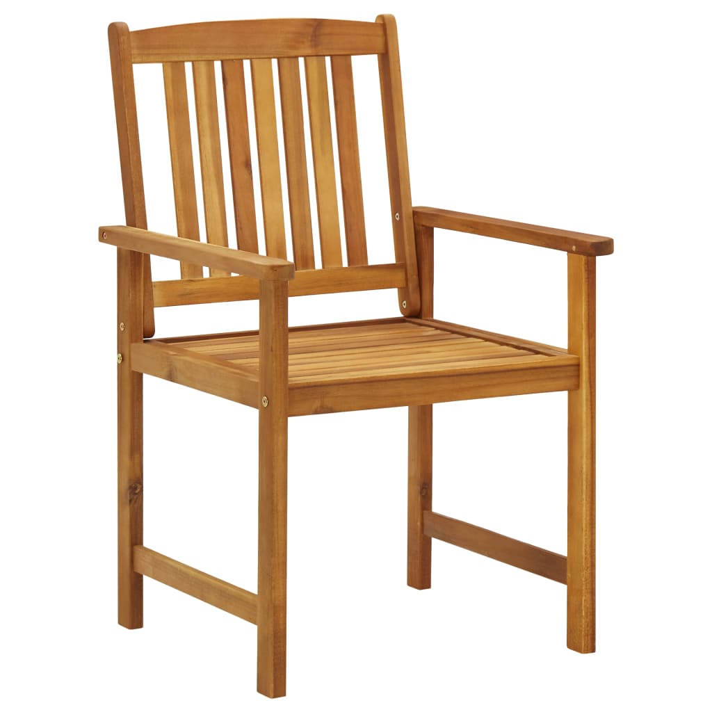 Patio Chairs with Cushions 2 pcs Solid Acacia Wood