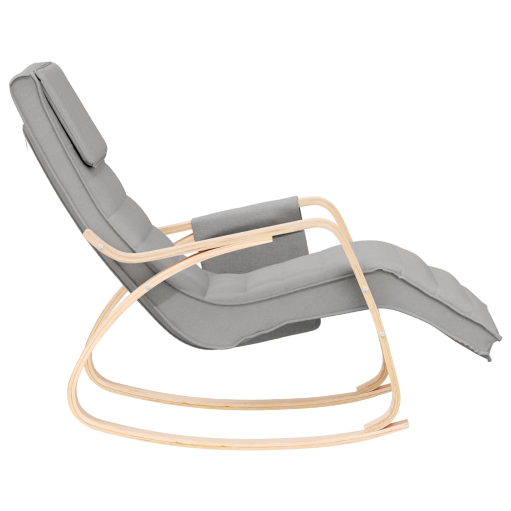 Rocking Chair Light Gray Fabric