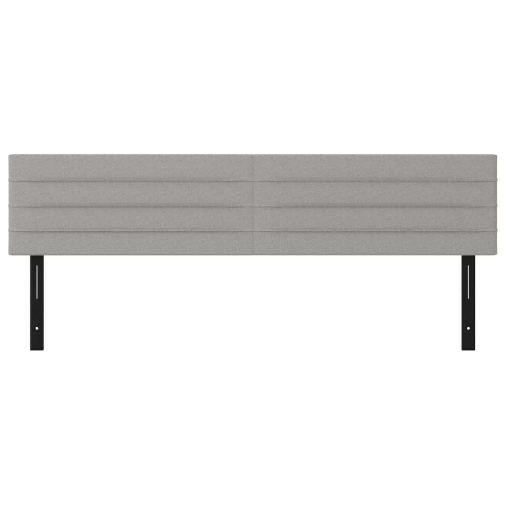 Headboards 2 pcs Light Gray 35.4"x2"x30.7"/34.6" Fabric