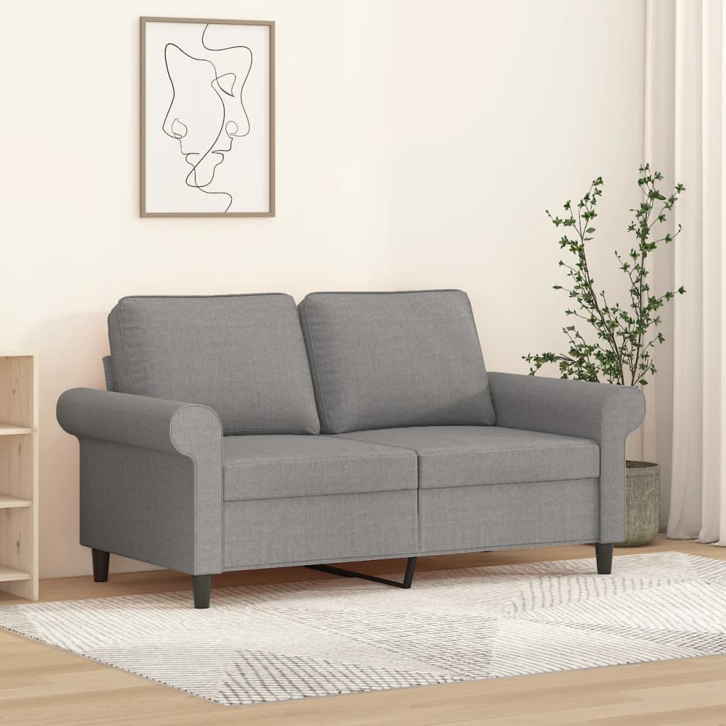 2-Seater Sofa Light Gray 47.2" Fabric