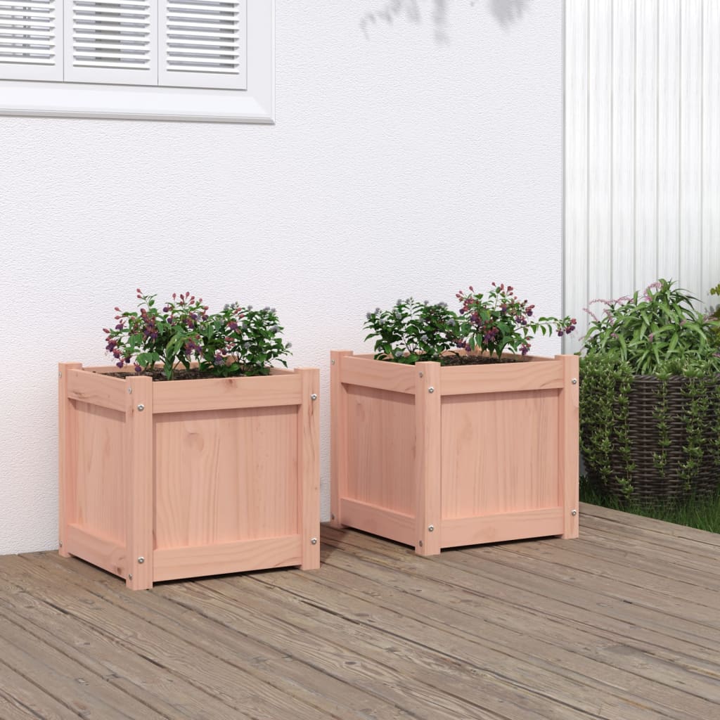 Garden Planters 2 pcs Impregnated Wood Pine