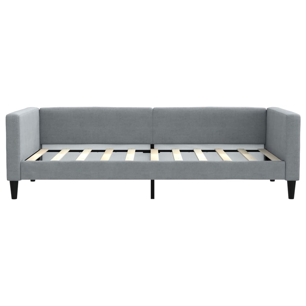 Daybed with Trundle without Mattress Light Gray 39.4"x74.8"