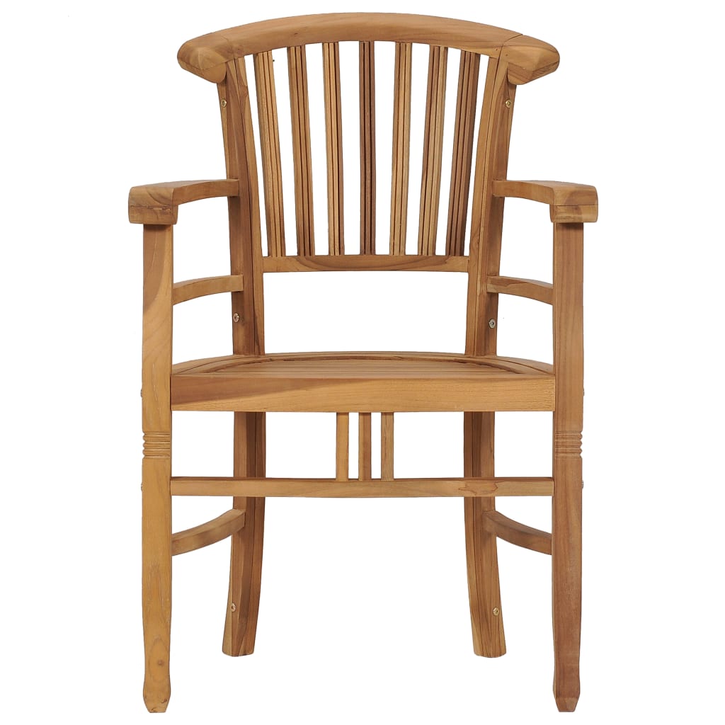 Patio Chairs 2 pcs Solid Teak Wood