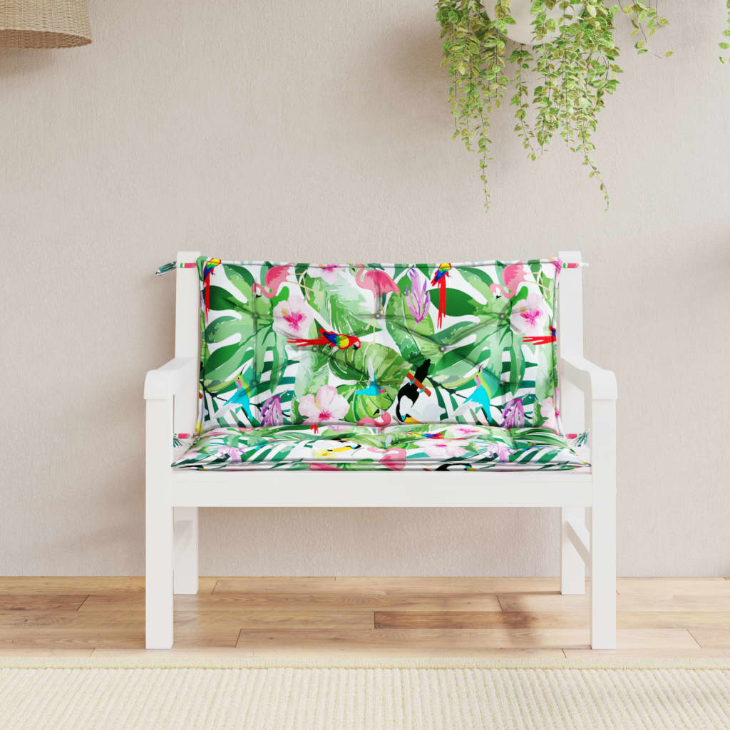 Garden Bench Cushions 2pcs Multicolor 39.4"x19.7"x2.8" Fabric