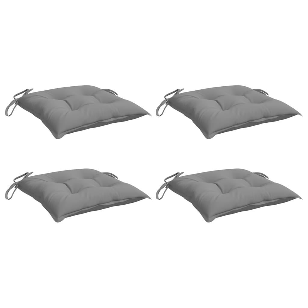 Chair Cushions 4 pcs Gray 19.7"x19.7"x2.8" Oxford Fabric