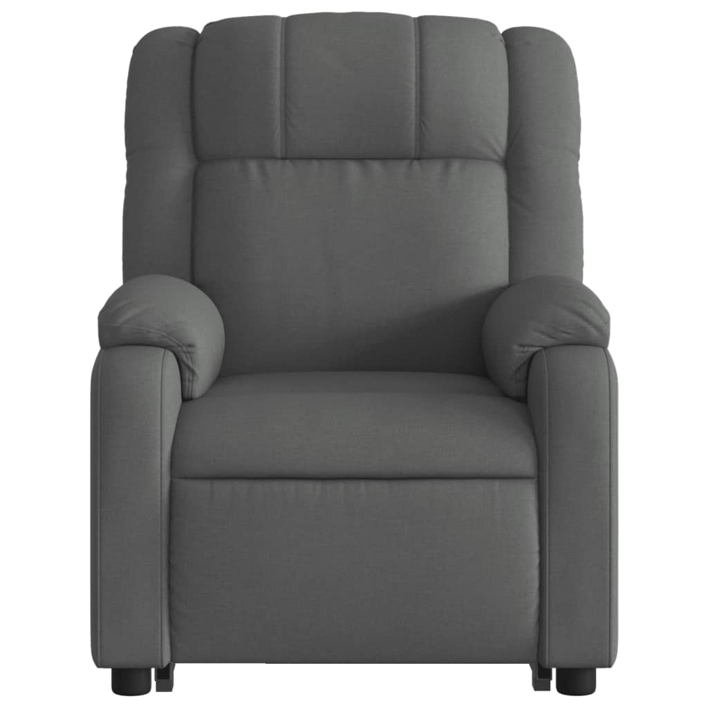 Stand up Massage Recliner Chair Dark Gray Fabric