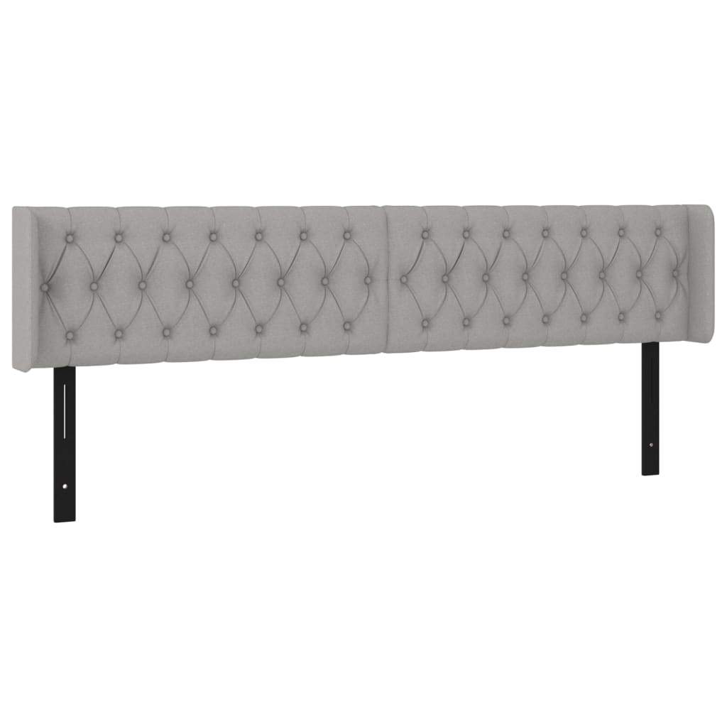 LED Headboard Light Gray 72"x6.3"x30.7"/34.6" Fabric