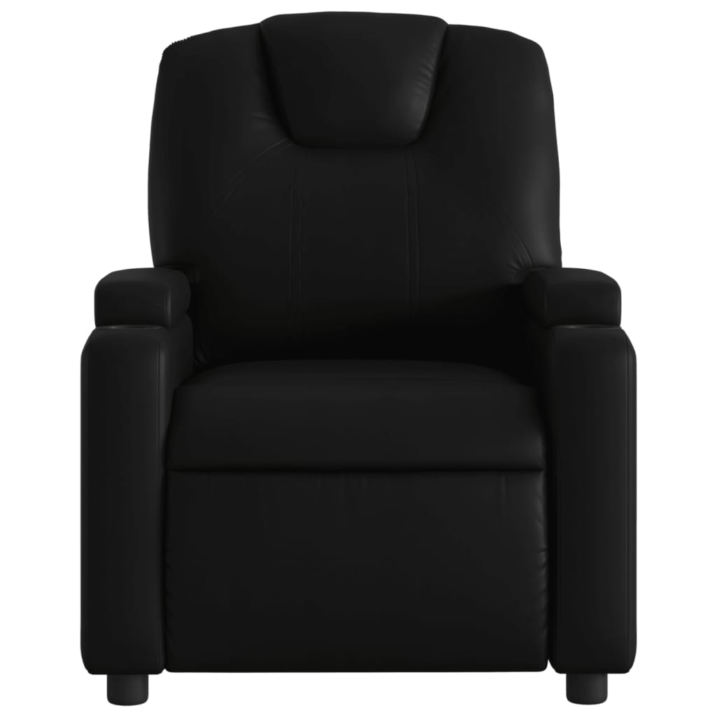 Recliner Chair Black Faux Leather