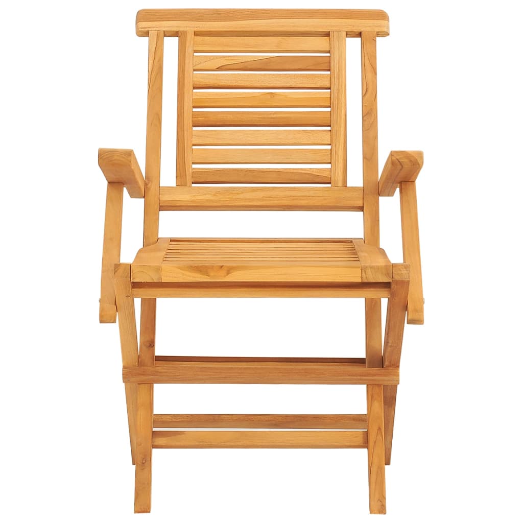 Folding Patio Chairs 2 pcs 22"x24.8"x35.4" Solid Wood Teak