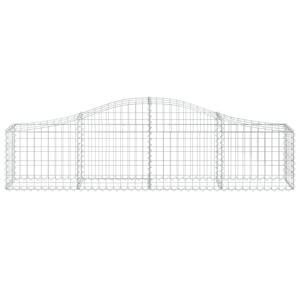 Arched Gabion Baskets 6 pcs 78.7"x11.8"x15.7"/23.6" Galvanized Iron