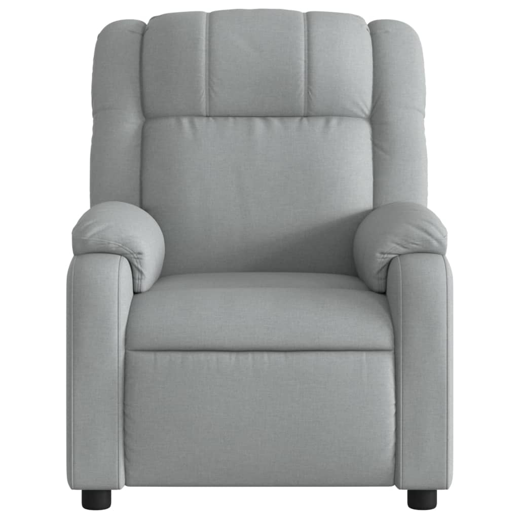 Recliner Chair Light Gray Fabric