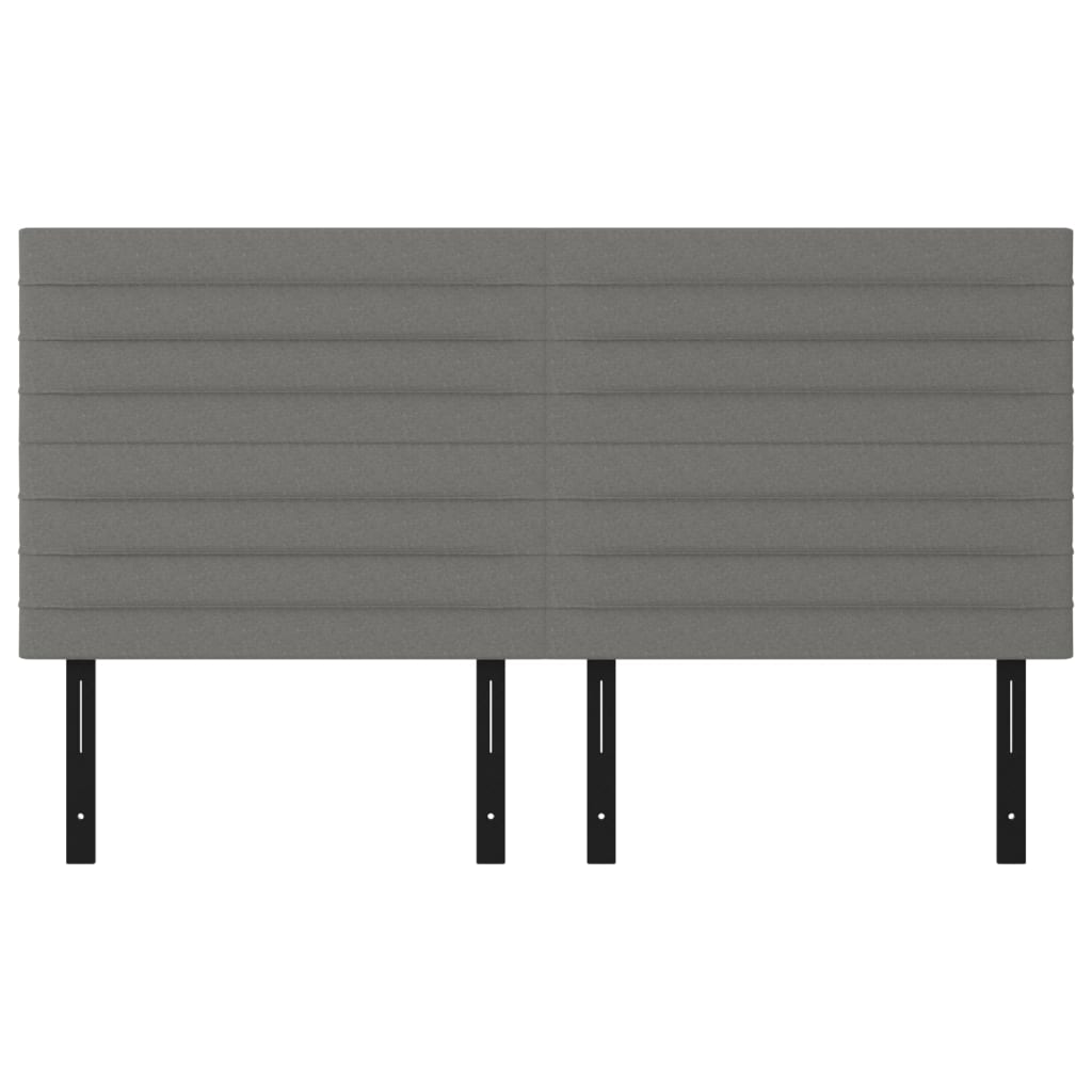 Headboards 4 pcs Dark Gray 39.4"x2"x30.7"/34.6" Fabric