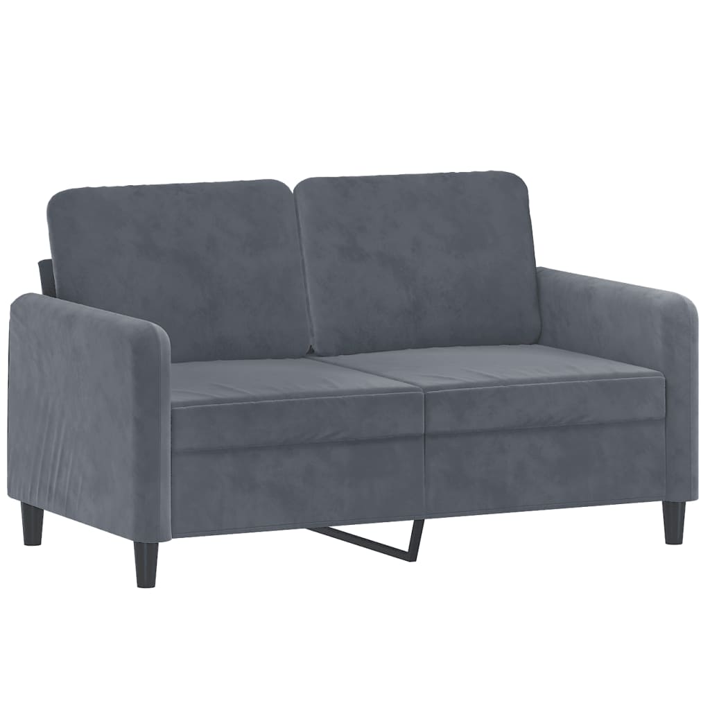 2 Piece Sofa Set Dark Gray Velvet