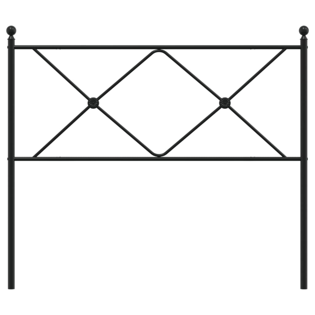 Metal Headboard Black 39.4"