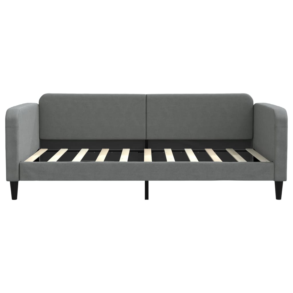 Day Bed without Mattress Dark Gray 39.4"x74.8" Fabric