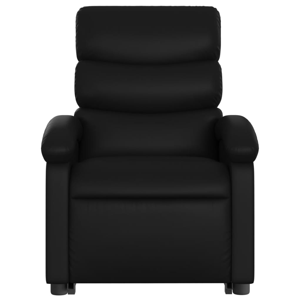 Electric Stand up Massage Recliner Chair Black Faux Leather