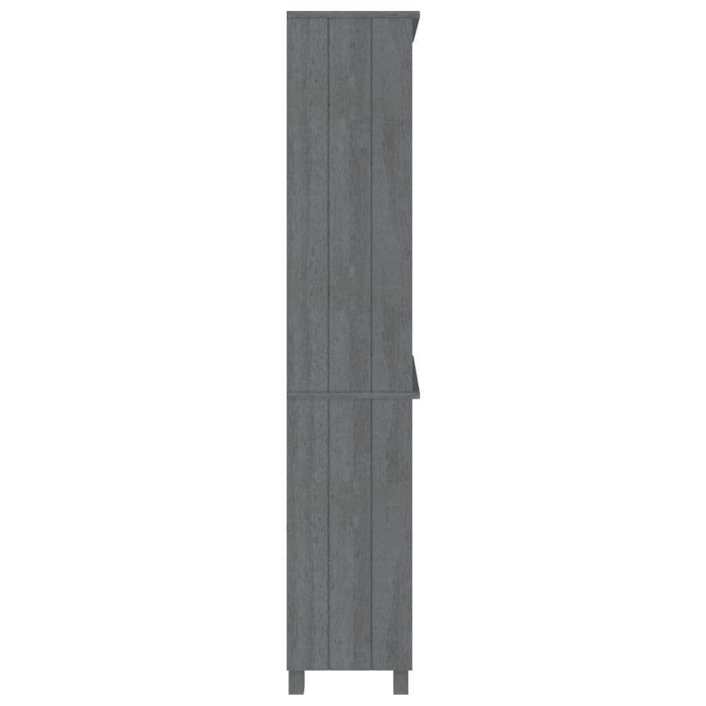 Highboard HAMAR Solid Wood Pine Dark Gray