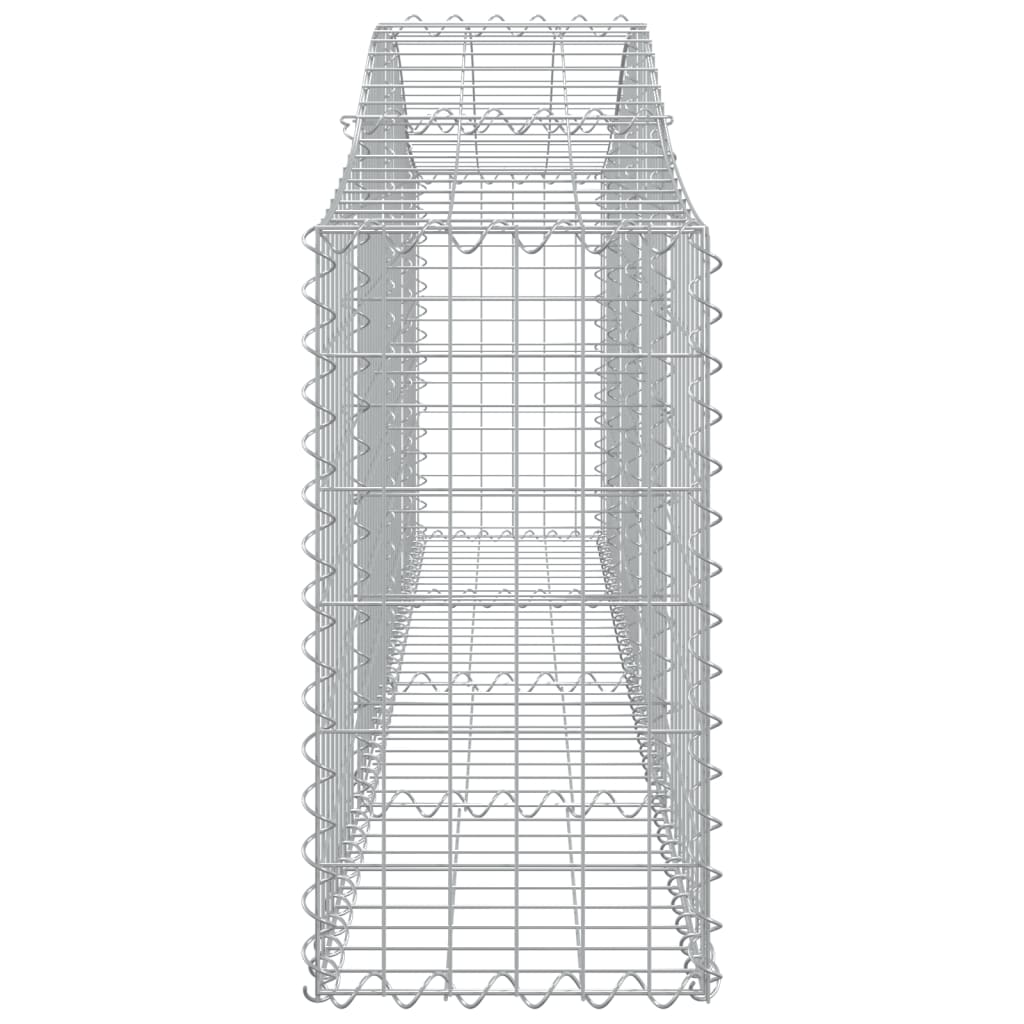 Arched Gabion Baskets 2 pcs 78.7"x11.8"x23.6"/31.5" Galvanized Iron