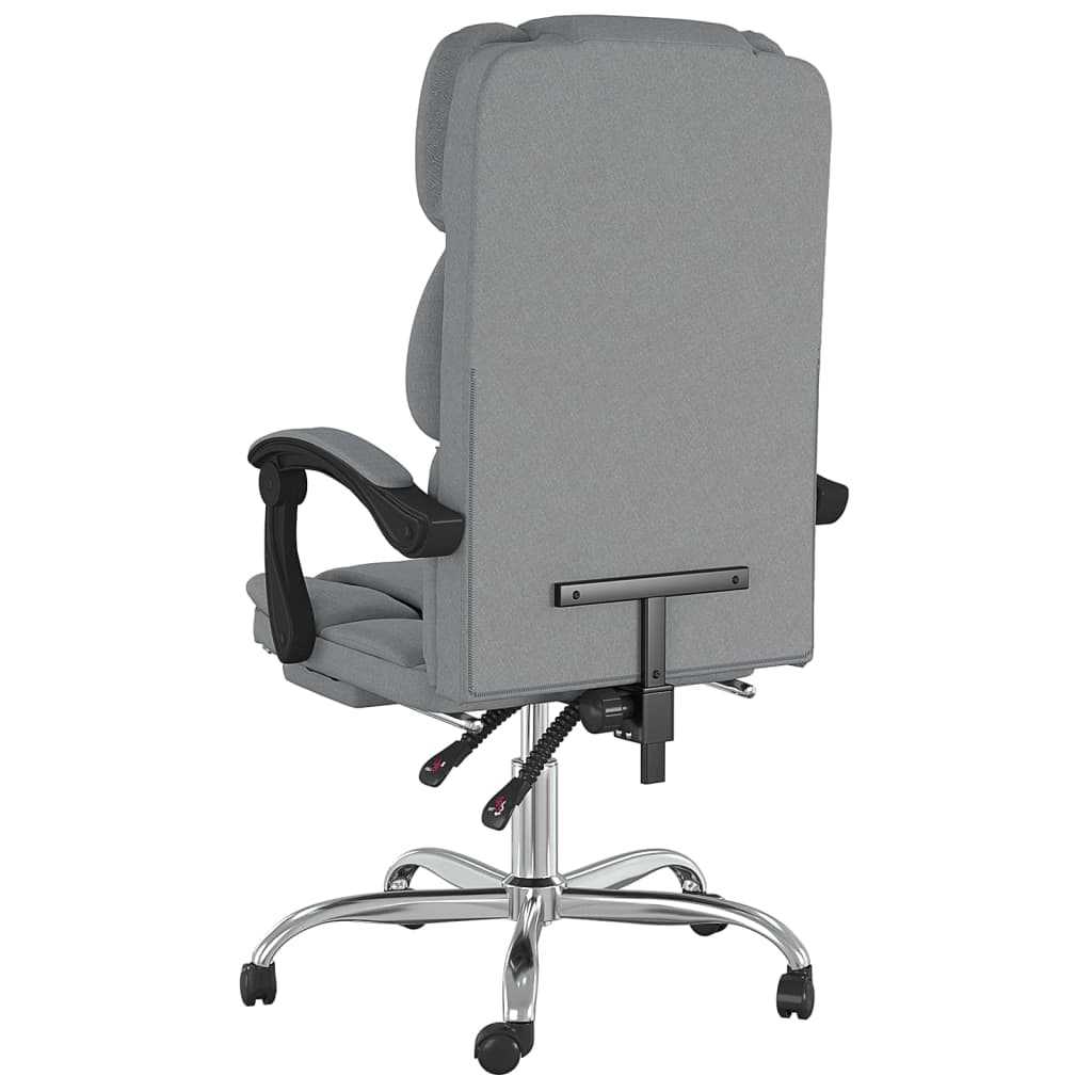 Reclining Office Chair Light Gray Fabric