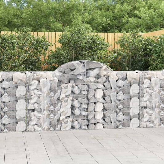 Arched Gabion Baskets 13 pcs 78.7"x11.8"x39.4"/47.2" Galvanized Iron